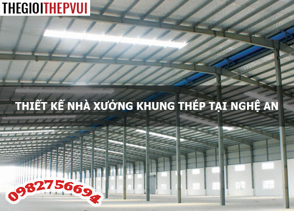 Thiết kế nhà xưởng khung thép tại nghệ an